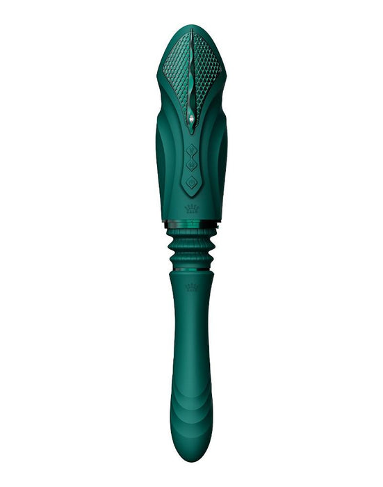 Zalo - Sesh - Verwarmende Stotende Vibrator met Afstandsbediening - Smaragd Groen-Laced-up.nl