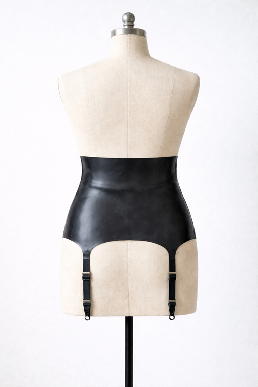 Latex Jarretel Gordel - Maat S - Zwart-Erotiekvoordeel.nl