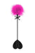 Sweet Caress - Zwart Zweepje - Hartvormig Flapje - Met Zachte Pompom - Roze-Erotiekvoordeel.nl