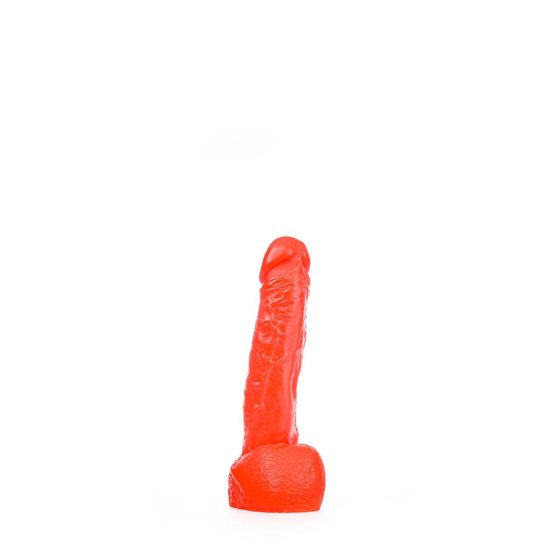 All Red - Dildo Met Scrotum - 22 x 4,5 cm - Rood-laced-up.nl