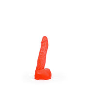 All Red - Dildo Met Scrotum - 22 x 4,5 cm - Rood-laced-up.nl