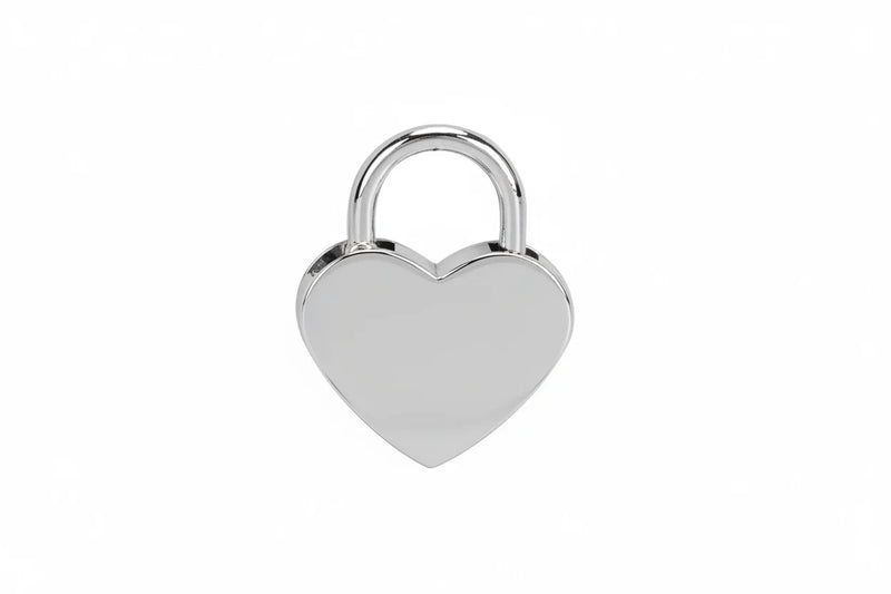 Liebe Seele - Ketting Collar met Hartvormig Hangslot - Zilver-Erotiekvoordeel.nl