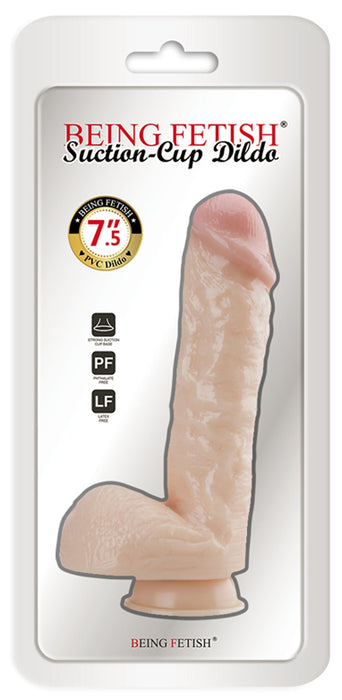 Being Fetish - PVC Dildo 7.5" flesh-Erotiekvoordeel.nl