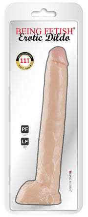 Being Fetish - PVC Dildo - 29 cm – Lichte huidskleur-laced-up.nl