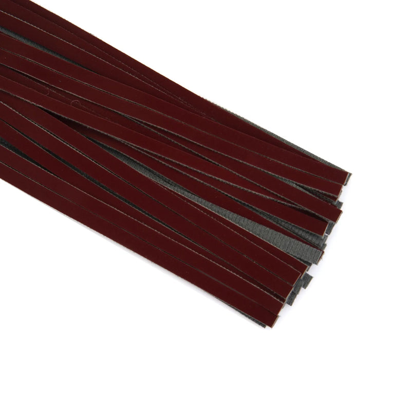 Liebe Seele - Metallic Shade Red - Vegan PU Lederen Flogger - Rood/Rosé Goud-Erotiekvoordeel.nl
