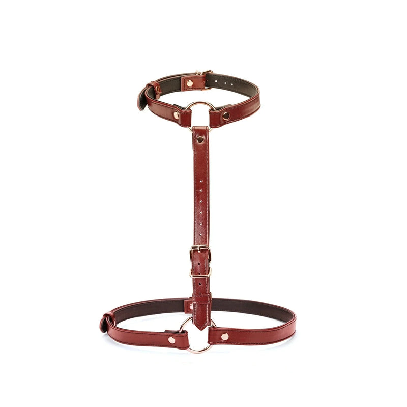 Liebe Seele - Wine Red - Lederen Heup Harnas - Wijnrood-Erotiekvoordeel.nl