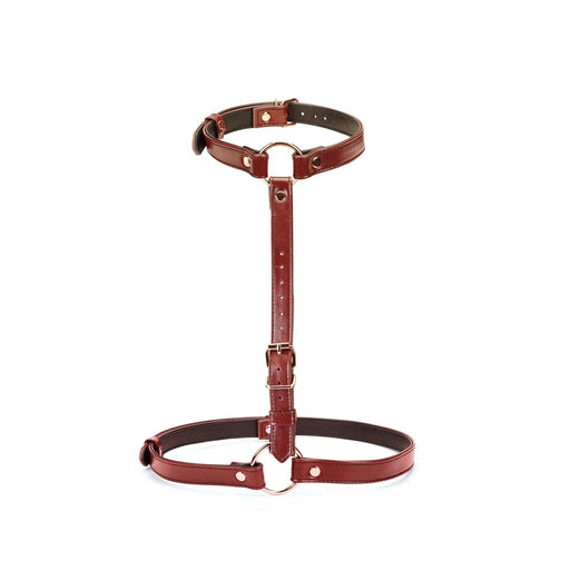 Liebe Seele - Wine Red - Harnais de hanches en cuir - Rouge vin - Laced-up.nl