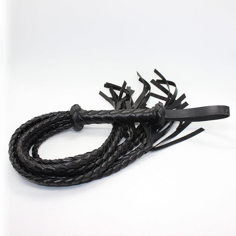 Smart Moves - Cat O Nine Flogger - Gevlochten - 75 cm - Zwart-laced-up.nl