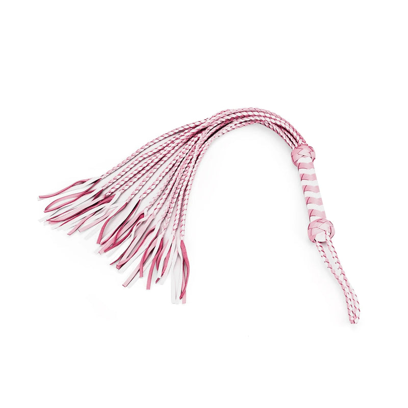 Liebe Seele - Fairy - Luxe Gevlochten Flogger - Cat-o-Nine Tails - Roze/Wit-Erotiekvoordeel.nl