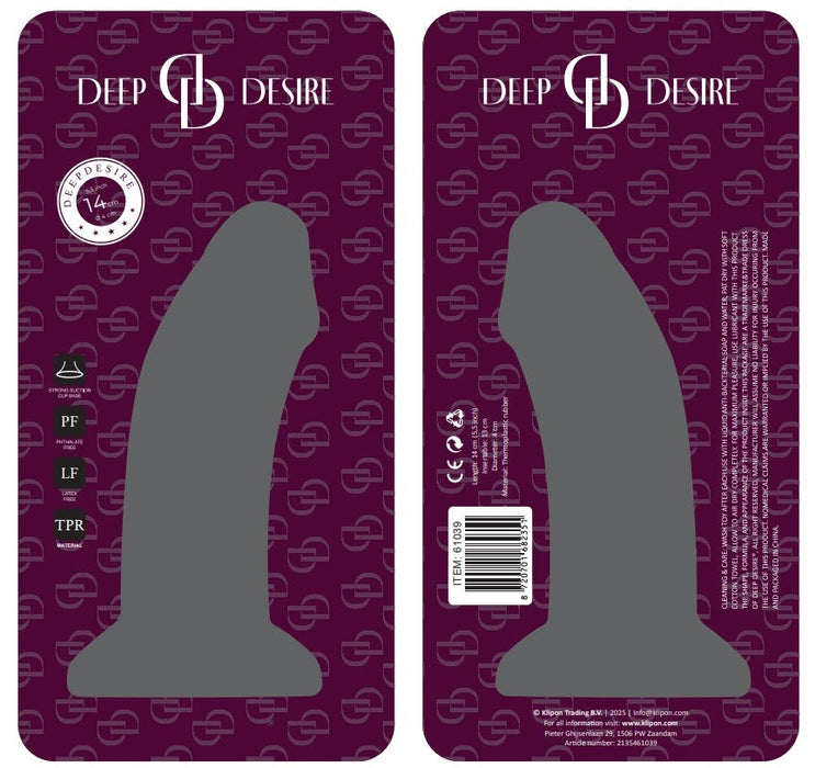 Deep Desire - Dildo - Kunstrubber - 15 cm - Transparant/Blauw-Erotiekvoordeel.nl