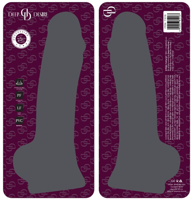 Being Fetish - PVC Dildo - 24,6 cm – Lichte Huidskleur