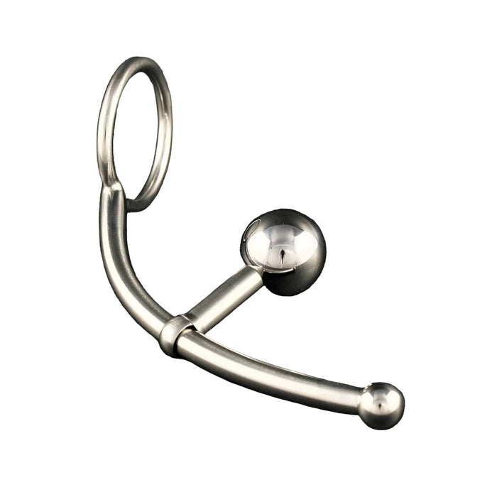 Bondage String Met Ring 40 mm En Bal 30 mm RVS Verstelbaar-Erotiekvoordeel.nl