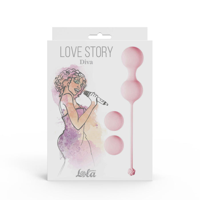 Lola Games - Love Story Diva - Vaginale Balletjes - Tea Rose-Erotiekvoordeel.nl