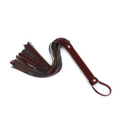 Liebe Seele - Metallic Shade Red - Vegan PU Lederen Flogger - Rood/Rosé Goud-Erotiekvoordeel.nl