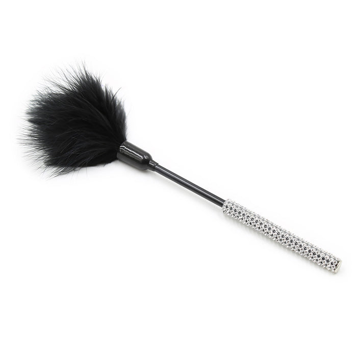 Smart Moves - Bling feather tickler diamond 27cm black-Erotiekvoordeel.nl