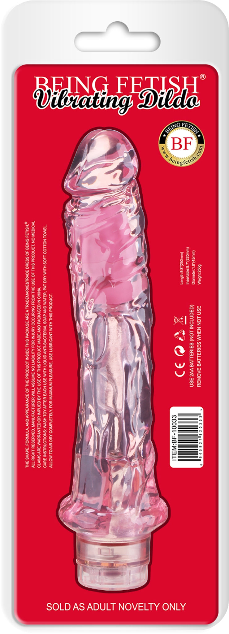 Being Fetish - Vibrerende Dildo - Realistische Vibrator - 25 cm - Roze-laced-up.nl