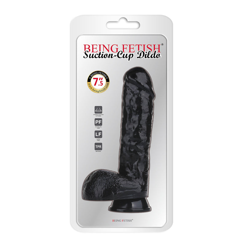 Being Fetish - PVC Dildo 7.5" black-laced-up.nl