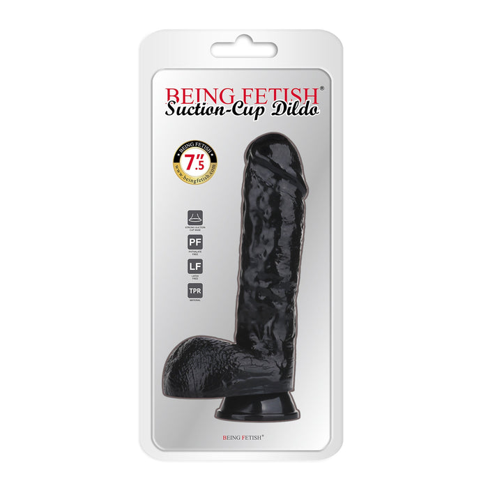 Being Fetish - PVC Dildo 7.5" black-Erotiekvoordeel.nl