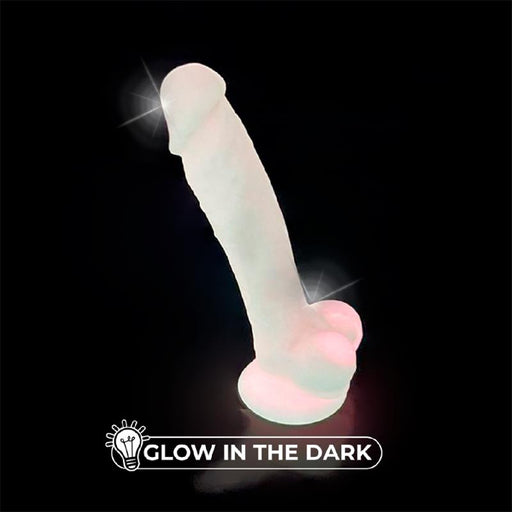 SILEXD - Realistische Dildo - Model 1 - 17,5 cm - Glow-in-the-Dark Roze-Erotiekvoordeel.nl