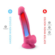 SILEXD - Realistische Dildo - Model 1 - 17,5 cm - Glow-in-the-Dark Roze-Erotiekvoordeel.nl