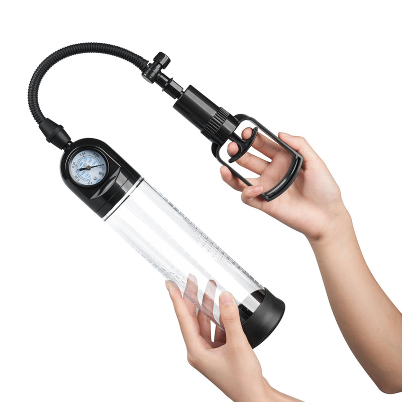 Essentials - Penis pump 31 cm with Gauge-laced-up.nl
