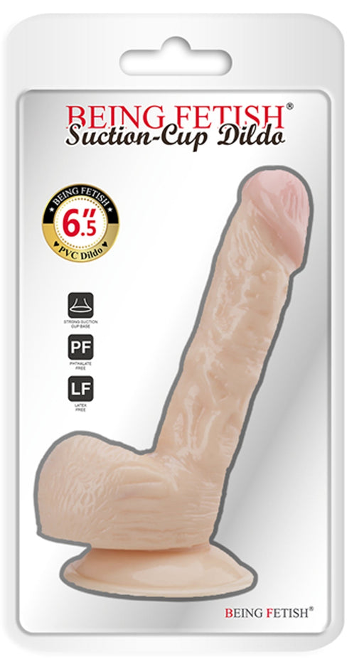 Being Fetish - PVC Dildo 6.5" flesh-Erotiekvoordeel.nl