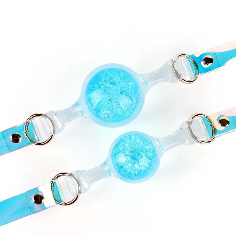 Liebe Seele - Mordaza Crystal Ball - Silicona/PVC - Diámetro 4 cm - Azul