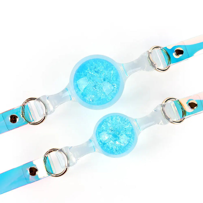 Liebe Seele - Crystal Ball Gag - Silicone/PVC - Diameter 4 cm - Blue