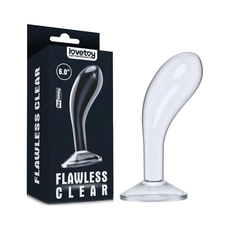 LoveToy - Flawless - Transparante Prostaat Plug - 15.2 cm-Erotiekvoordeel.nl