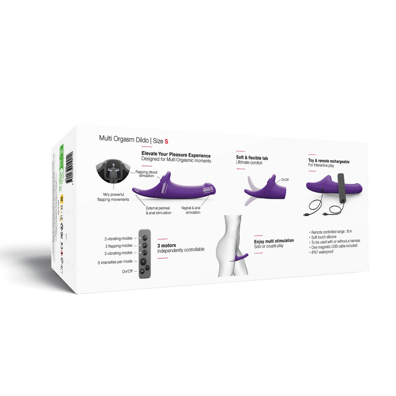 Strap-On-Me - Multi Orgasm Dildo - Strapless Strap-on met Luchtdruk Stimulatie - Paars-Erotiekvoordeel.nl
