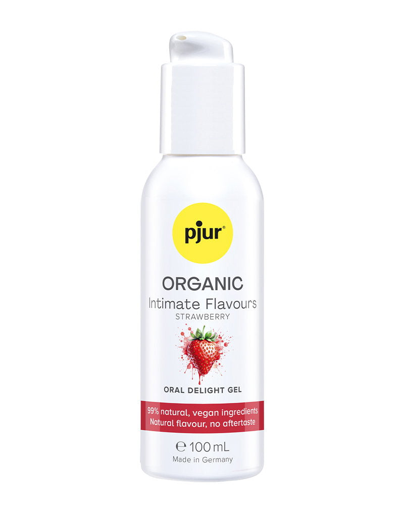 pjur - ORGANIC - Intimate Flavours - Oral Delight Gel - Aardbei - 100 ml-Erotiekvoordeel.nl