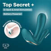 Satisfyer - Battery Series - Top Secret+ - G-Spot Vibrator - Flessengroen-Erotiekvoordeel.nl