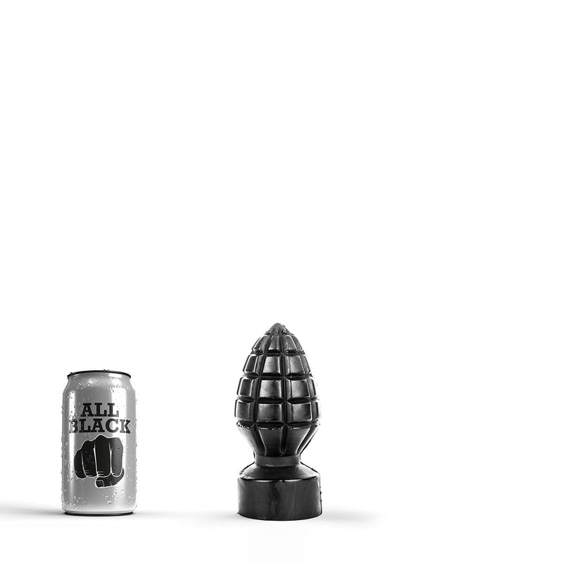 All Black - Granaat Buttplug - 15 x 6 cm - Zwart-Erotiekvoordeel.nl