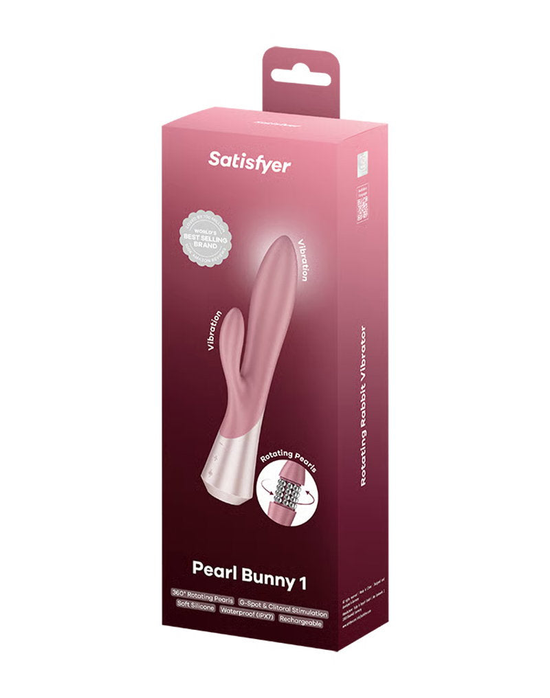 Satisfyer - Pearl Bunny 1 - Roterende Rabbit Vibrator - Dusty Rose-Erotiekvoordeel.nl