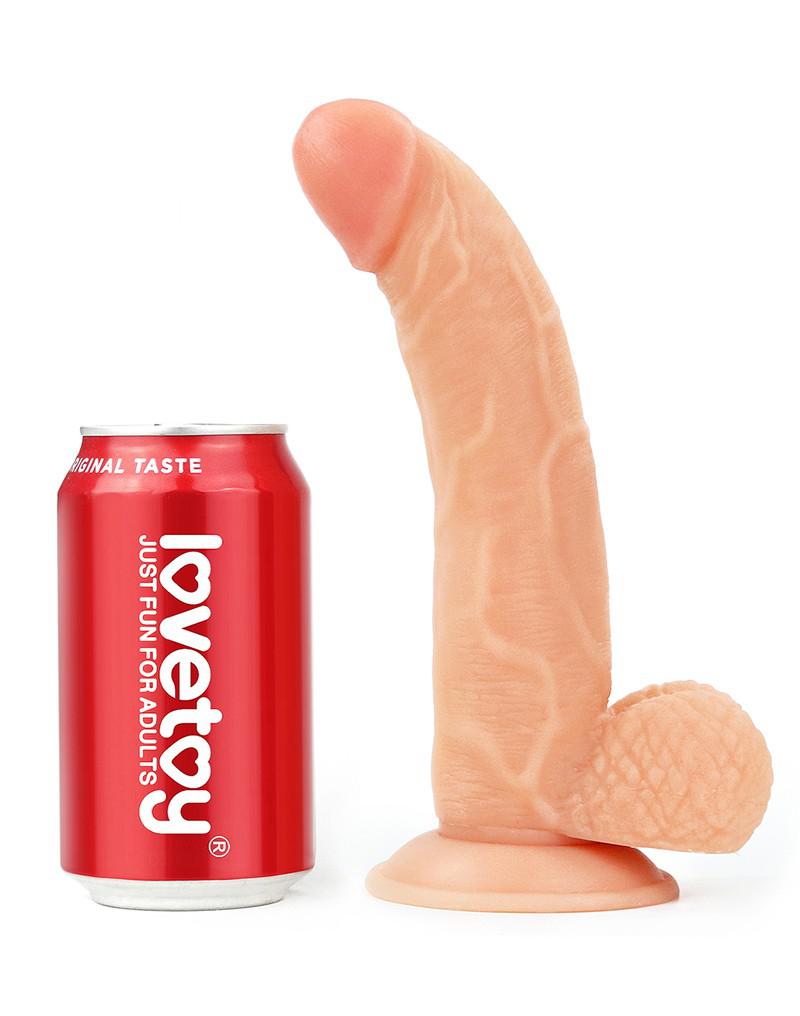 LoveToy - Easy Strap-on Set Met Dildo - 21,5 cm Met Balzak - Lichte Huidskleur-Erotiekvoordeel.nl