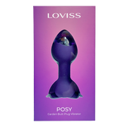 LOVISS - Posy - Garden Vibrerende Buttplug met Aafstandsbediening - Paars-Erotiekvoordeel.nl