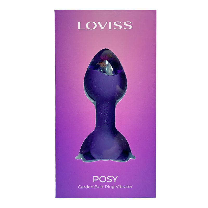 LOVISS - Posy - Garden Vibrerende Buttplug met Aafstandsbediening - Paars-Erotiekvoordeel.nl
