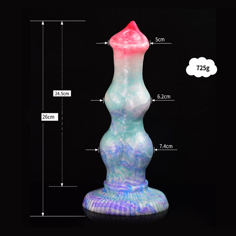 Kiotos Monstar Dildo Beast Nr. 76 Morghul - roze/wit/blauw/paars-Erotiekvoordeel.nl