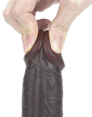 LoveToy - Realistische XXL Dildo Met Zuignap 23 x 4 cm - Bruin-Erotiekvoordeel.nl