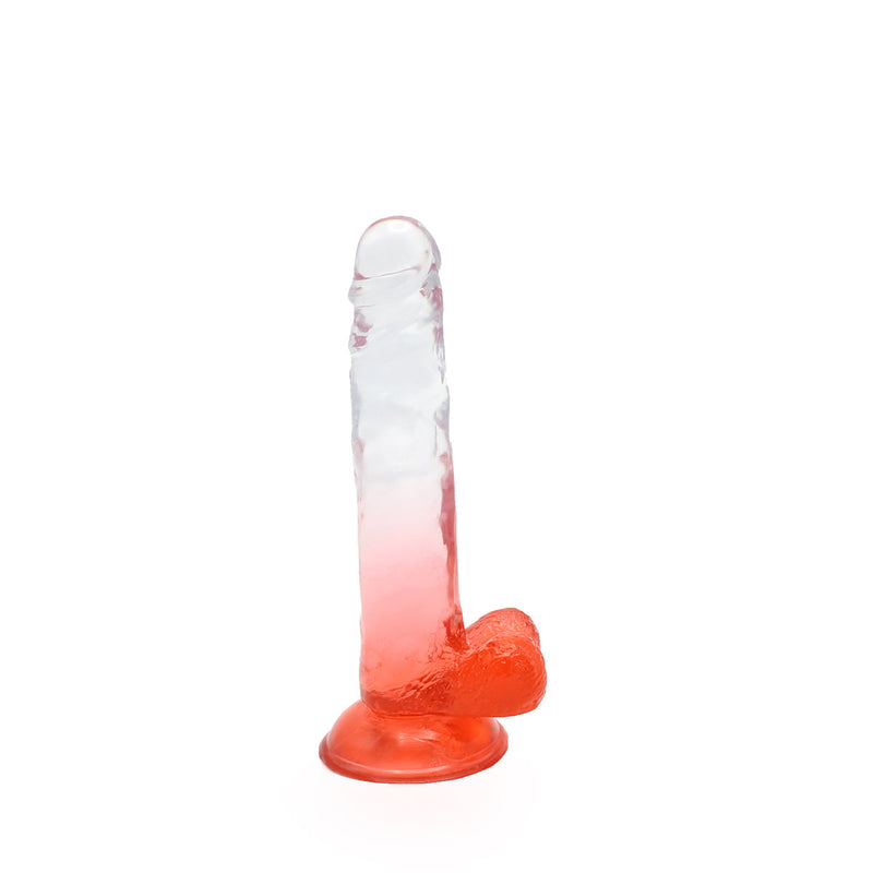 Kiotos Cox Color - Gekleurde Dildo 05 - 20 x 3,2 cm - Transparant/Rood-Erotiekvoordeel.nl