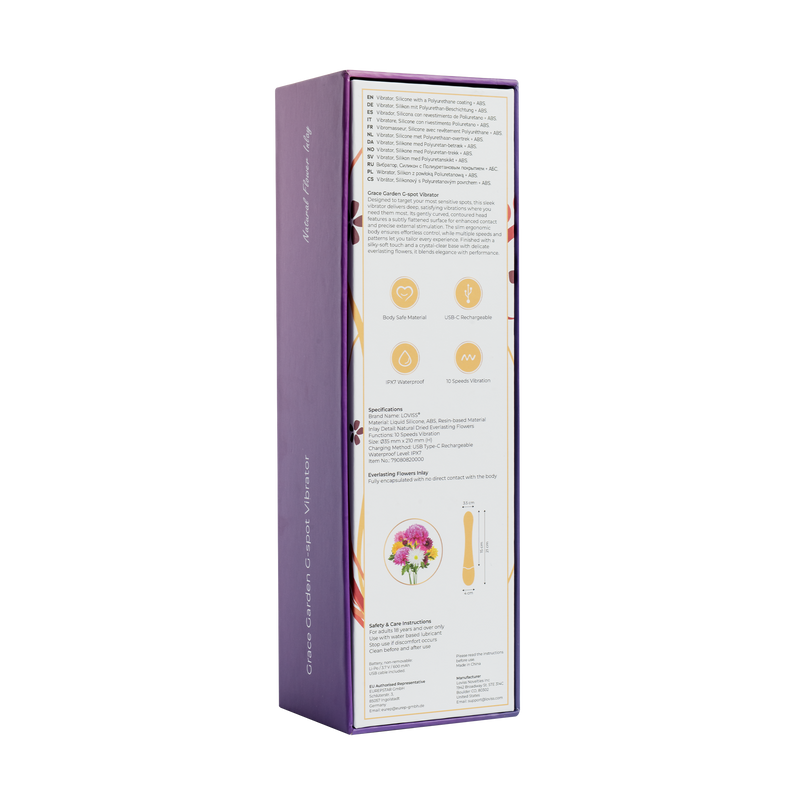LOVISS - Grace - Garden G-Spot-vibrator – Zwart-Erotiekvoordeel.nl