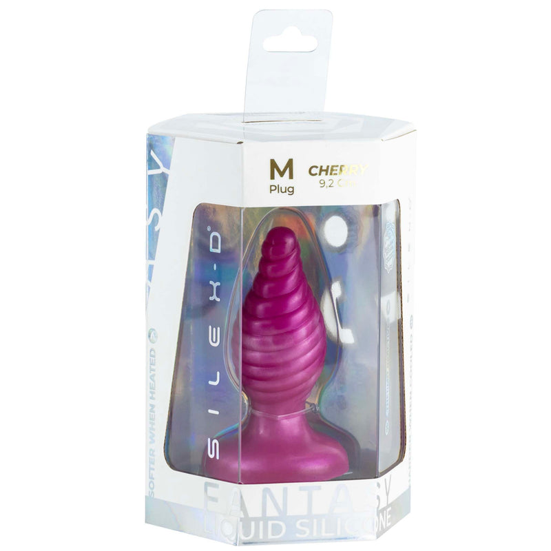 SILEXD - Cherry - Thermoreactieve Siliconen Buttplug - 9.2 cm x 3.6 cm - Roze-Erotiekvoordeel.nl