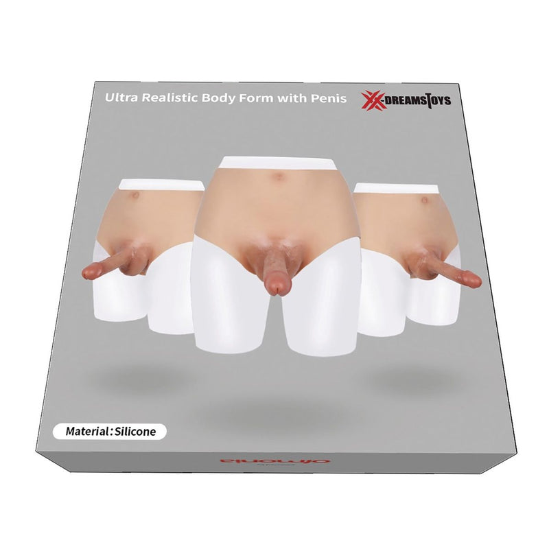 XX-DreamToys - Bodysuit - Female to Male - Drag - Ultra Realistisch Onderlichaam met Penis - Lichte Huidskleur-Erotiekvoordeel.nl