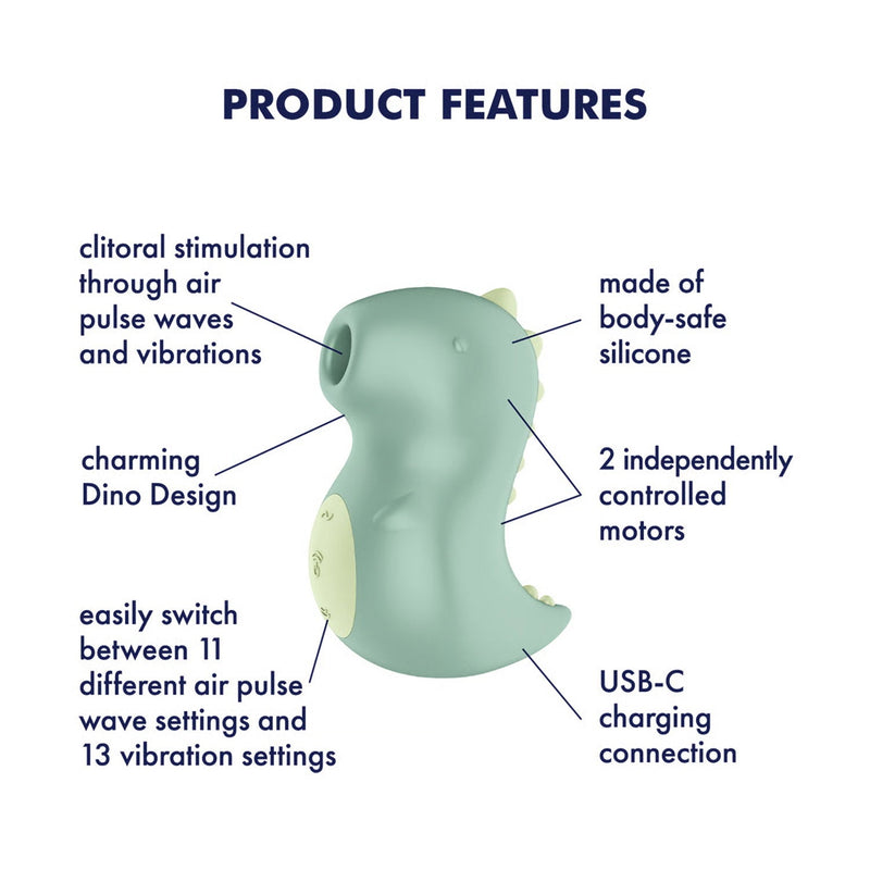 Satisfyer - Din-OOOH - Luchtdruk Vibrator - Groen-Erotiekvoordeel.nl