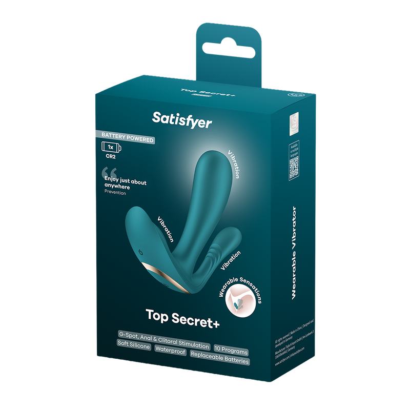 Satisfyer - Battery Series - Top Secret+ - G-Spot Vibrator - Flessengroen-Erotiekvoordeel.nl