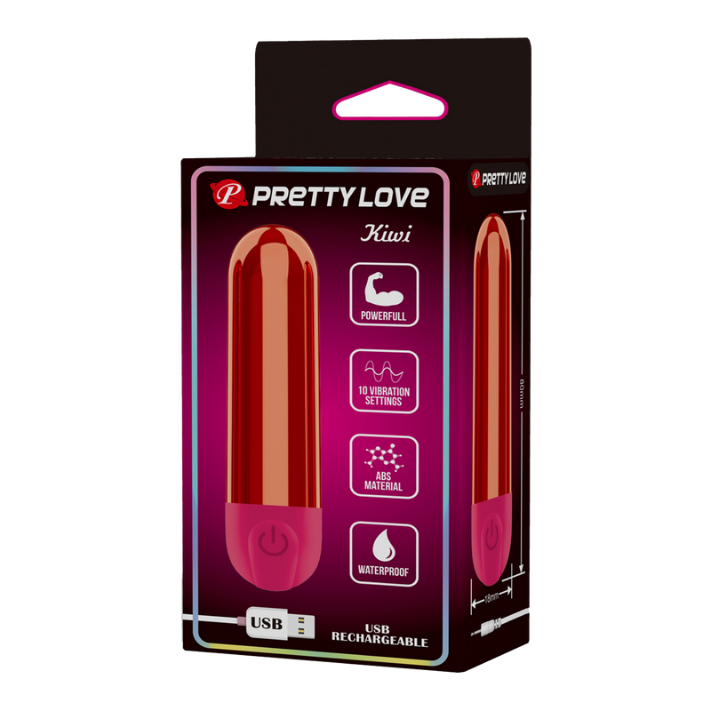 Pretty Love - Kiwi - Bullet Vibrator - Rood-Erotiekvoordeel.nl