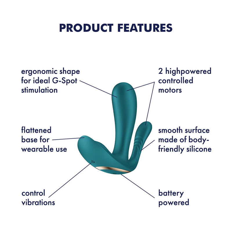 Satisfyer - Battery Series - Top Secret+ - G-Spot Vibrator - Flessengroen-Erotiekvoordeel.nl