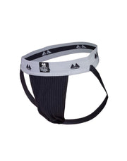 MM - Jockstrap - Heren String - Tailleband 2 inch - Zwart/Grijs-Erotiekvoordeel.nl