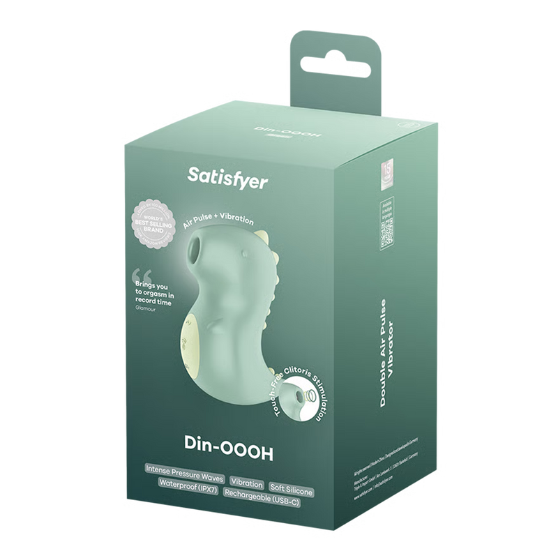 Satisfyer - Din-OOOH - Luchtdruk Vibrator - Groen-Erotiekvoordeel.nl