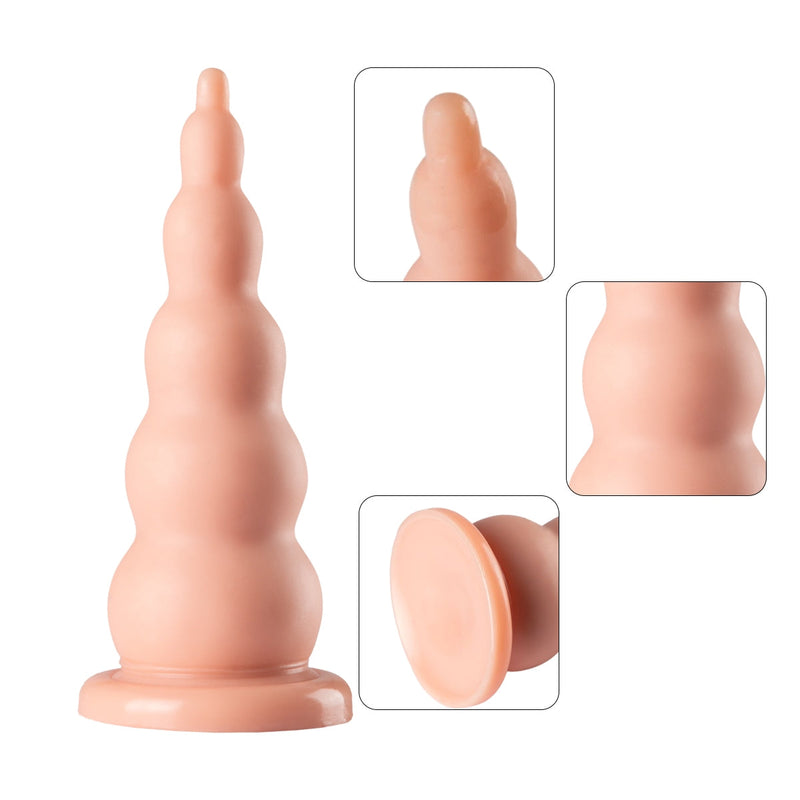 Lance's - PVC Dildo met Zuignap - 22,9 cm - Lichte Huidskleur